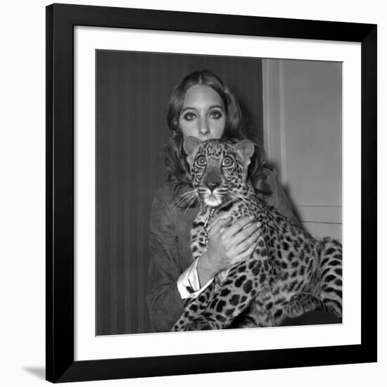 Model Antonia with Her Panther Tatch, 16 November 1967-null-Framed Photo