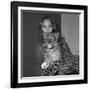 Model Antonia with Her Panther Tatch, 16 November 1967-null-Framed Photo