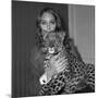 Model Antonia with Her Panther Tatch, 16 November 1967-null-Mounted Photo