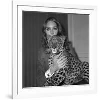 Model Antonia with Her Panther Tatch, 16 November 1967-null-Framed Photo