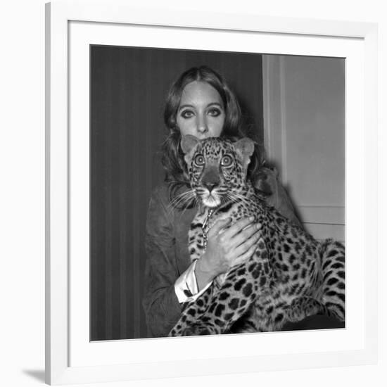 Model Antonia with Her Panther Tatch, 16 November 1967-null-Framed Photo