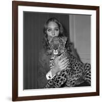 Model Antonia with Her Panther Tatch, 16 November 1967-null-Framed Photo