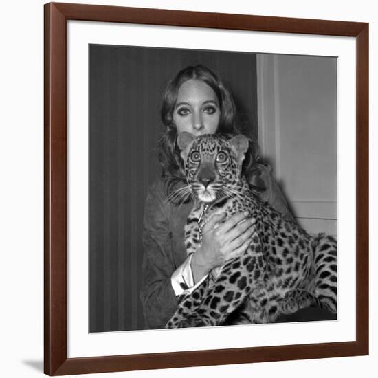 Model Antonia with Her Panther Tatch, 16 November 1967-null-Framed Photo