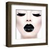 Model Black MakeUp Long Lushes-null-Framed Art Print