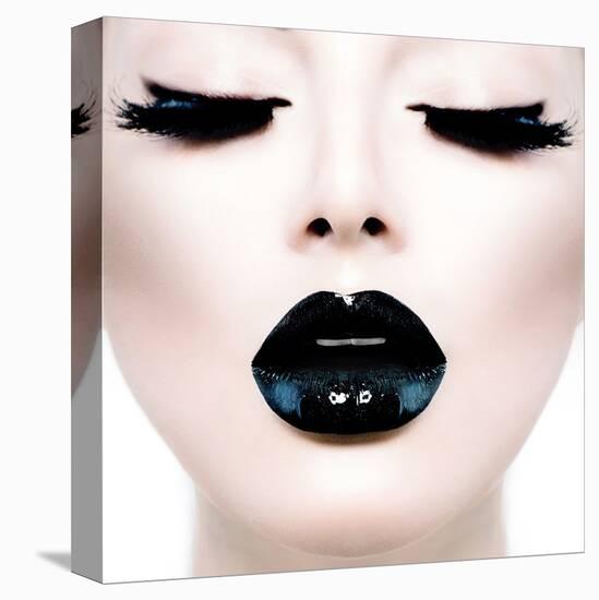 Model Black MakeUp Long Lushes-null-Stretched Canvas