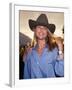 Model Christie Brinkley, Wearing Cowboy Hat-null-Framed Premium Photographic Print