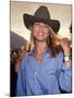Model Christie Brinkley, Wearing Cowboy Hat-null-Mounted Premium Photographic Print