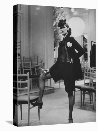 Model Danielle Sauvajeon in Paris Fashion Show 1968-Bill Ray-Stretched Canvas