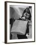 Model Displaying a Printed Leather Handbag-Gordon Parks-Framed Photographic Print