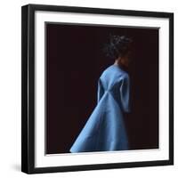 Model Dressed in a Blue Coat by Roberto Capucci, Paris, France, 1962-Paul Schutzer-Framed Photographic Print