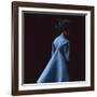 Model Dressed in a Blue Coat by Roberto Capucci, Paris, France, 1962-Paul Schutzer-Framed Premium Photographic Print