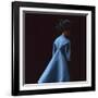 Model Dressed in a Blue Coat by Roberto Capucci, Paris, France, 1962-Paul Schutzer-Framed Premium Photographic Print