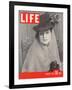 Model Elinor McIntyre Wearing Wimple, Medieval Forerunner of the Hat, January 2, 1939-Alfred Eisenstaedt-Framed Photographic Print