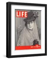 Model Elinor McIntyre Wearing Wimple, Medieval Forerunner of the Hat, January 2, 1939-Alfred Eisenstaedt-Framed Photographic Print