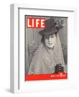 Model Elinor McIntyre Wearing Wimple, Medieval Forerunner of the Hat, January 2, 1939-Alfred Eisenstaedt-Framed Photographic Print