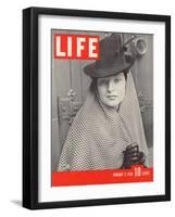 Model Elinor McIntyre Wearing Wimple, Medieval Forerunner of the Hat, January 2, 1939-Alfred Eisenstaedt-Framed Photographic Print