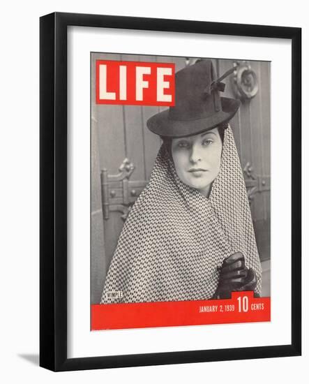 Model Elinor McIntyre Wearing Wimple, Medieval Forerunner of the Hat, January 2, 1939-Alfred Eisenstaedt-Framed Photographic Print