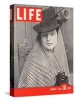 Model Elinor McIntyre Wearing Wimple, Medieval Forerunner of the Hat, January 2, 1939-Alfred Eisenstaedt-Stretched Canvas