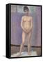 Model from the Front-Georges Seurat-Framed Stretched Canvas