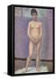 Model from the Front-Georges Seurat-Framed Stretched Canvas