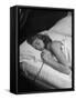 Model Gaby Bouche Talking on the Phone from Her Hotel Room-Nina Leen-Framed Stretched Canvas