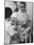 Model Getting a Manicure Prior to the "April in Paris" Charity Ball-Yale Joel-Mounted Photographic Print