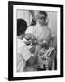 Model Getting a Manicure Prior to the "April in Paris" Charity Ball-Yale Joel-Framed Photographic Print