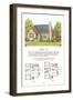 Model Home and Plan-null-Framed Art Print