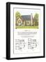 Model Home and Plan-null-Framed Art Print