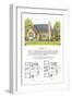 Model Home and Plan-null-Framed Art Print