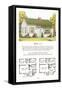 Model Home and Plan-null-Framed Stretched Canvas