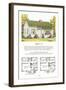 Model Home and Plan-null-Framed Art Print