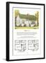 Model Home and Plan-null-Framed Art Print