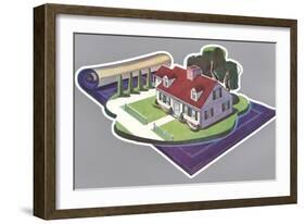 Model Home Rendering-null-Framed Art Print