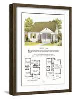 Model House and Floor Plan-null-Framed Art Print