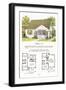 Model House and Floor Plan-null-Framed Art Print