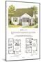 Model House and Floor Plan-null-Mounted Art Print