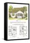 Model House and Floor Plan-null-Framed Stretched Canvas
