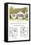 Model House and Floor Plan-null-Framed Stretched Canvas