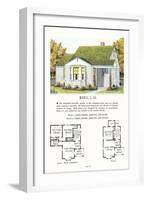 Model House and Floor Plan-null-Framed Art Print