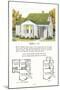 Model House and Floor Plan-null-Mounted Art Print