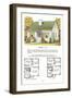 Model House and Floor Plan-null-Framed Art Print