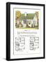 Model House and Floor Plan-null-Framed Art Print