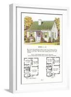 Model House and Floor Plan-null-Framed Art Print