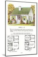 Model House and Floor Plan-null-Mounted Art Print