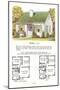 Model House and Floor Plan-null-Mounted Art Print