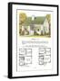 Model House and Floor Plan-null-Framed Art Print