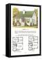 Model House and Floor Plan-null-Framed Stretched Canvas