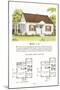Model House and Floor Plan-null-Mounted Art Print