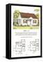 Model House and Floor Plan-null-Framed Stretched Canvas